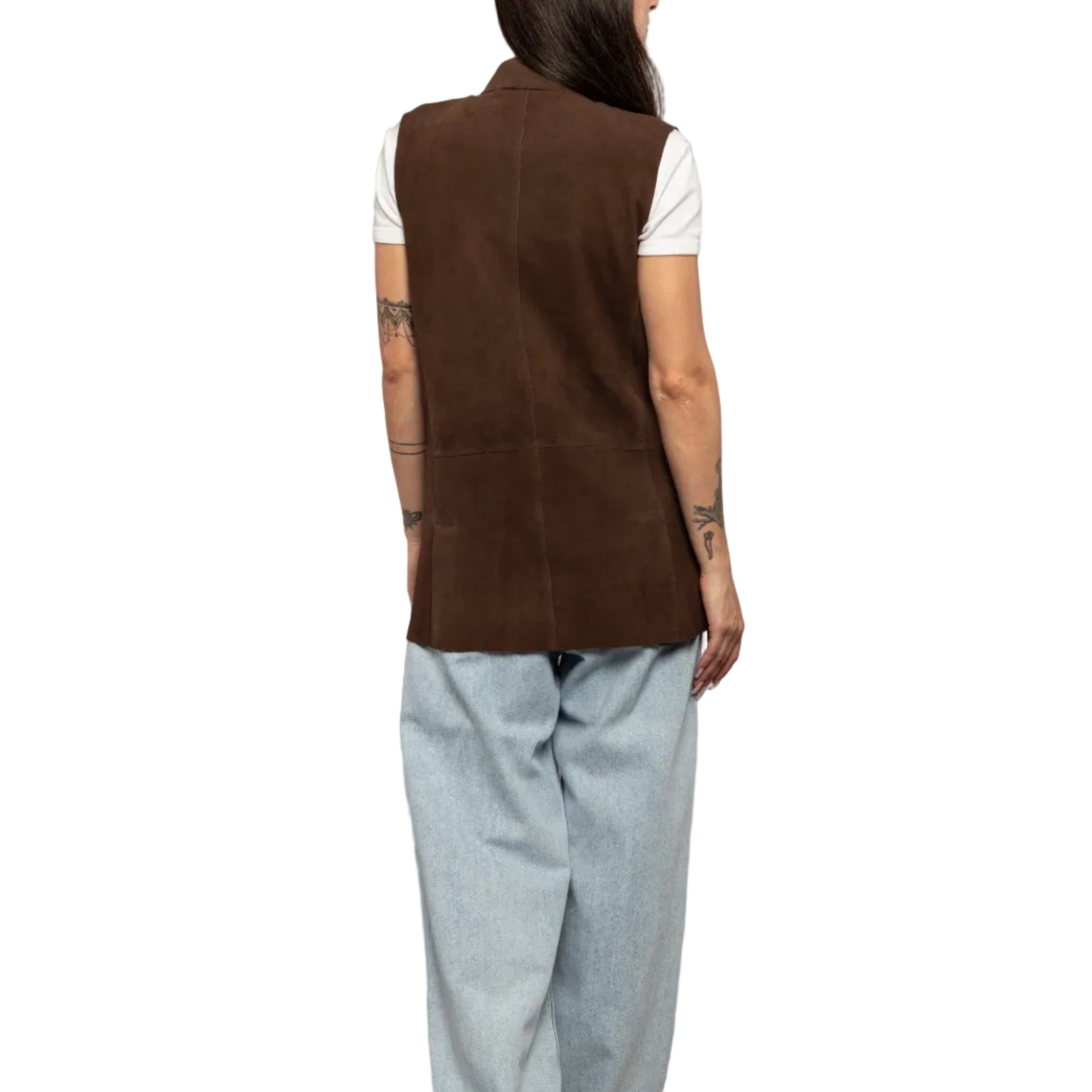 Gilet in Velvet Suede Lanai