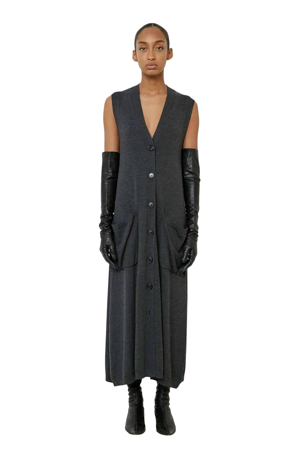 Meimeij Cardigan Lungo Con Tasche