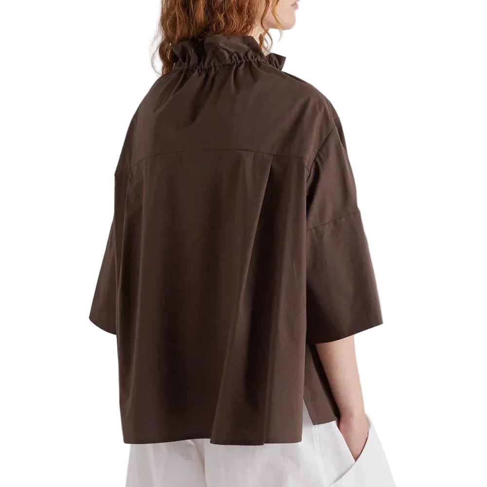BLUSA CON COLLETTO ARRICCIATO