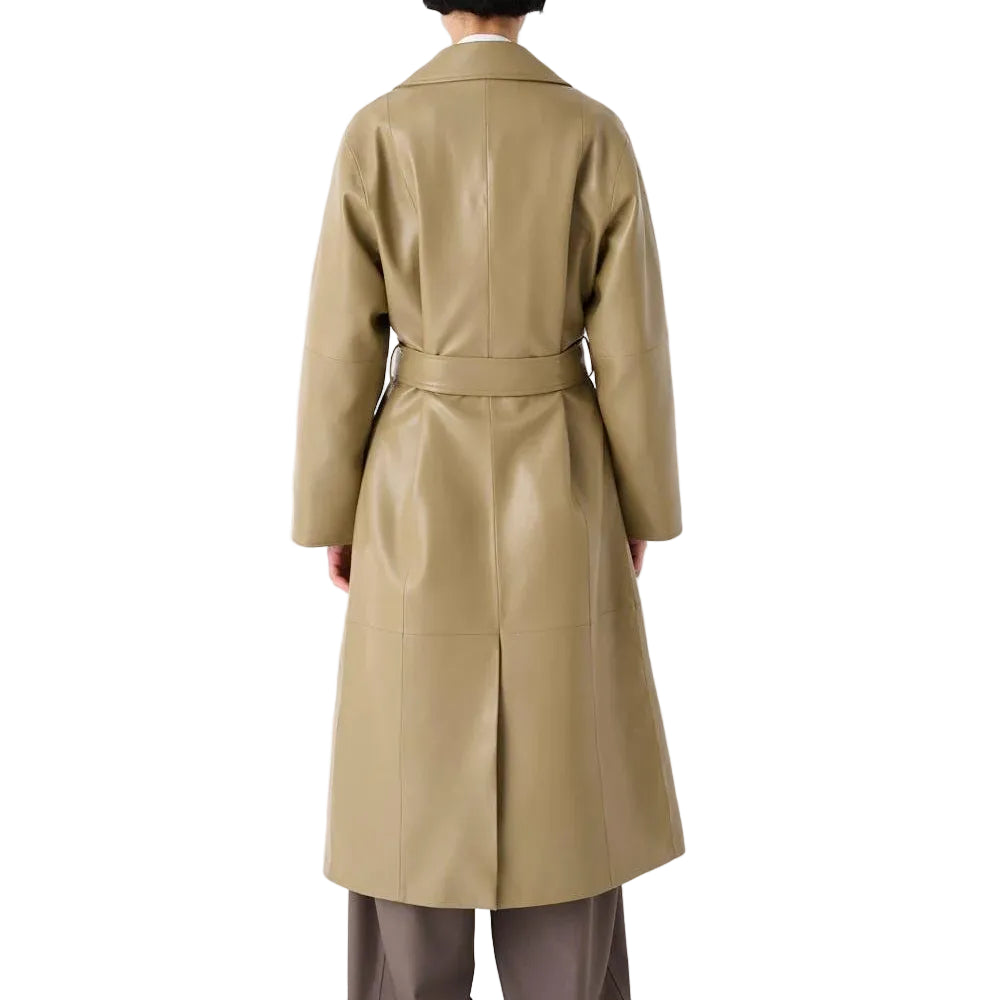 TRENCH LUNGO IN ECOPELLE