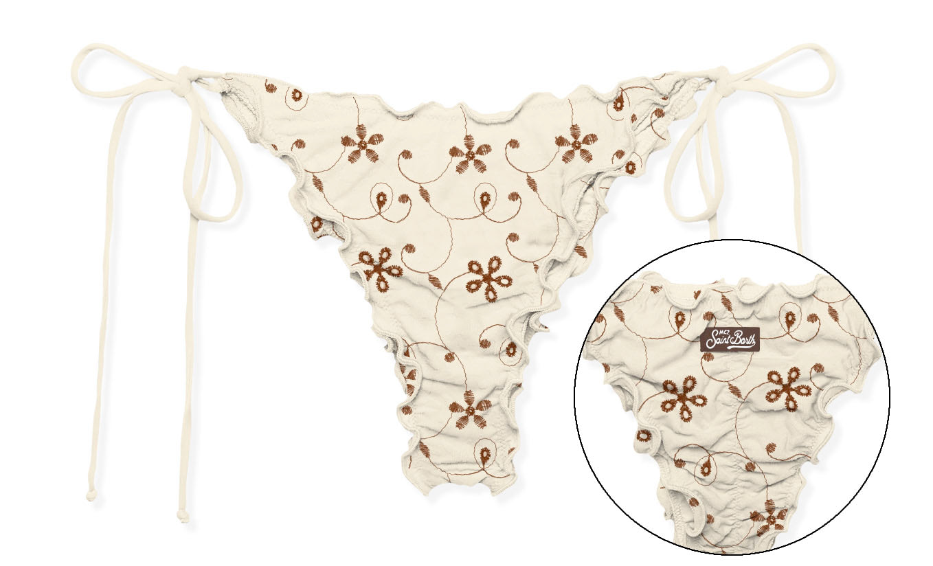 Bikini a Triangolo con Fantasia Sangallo