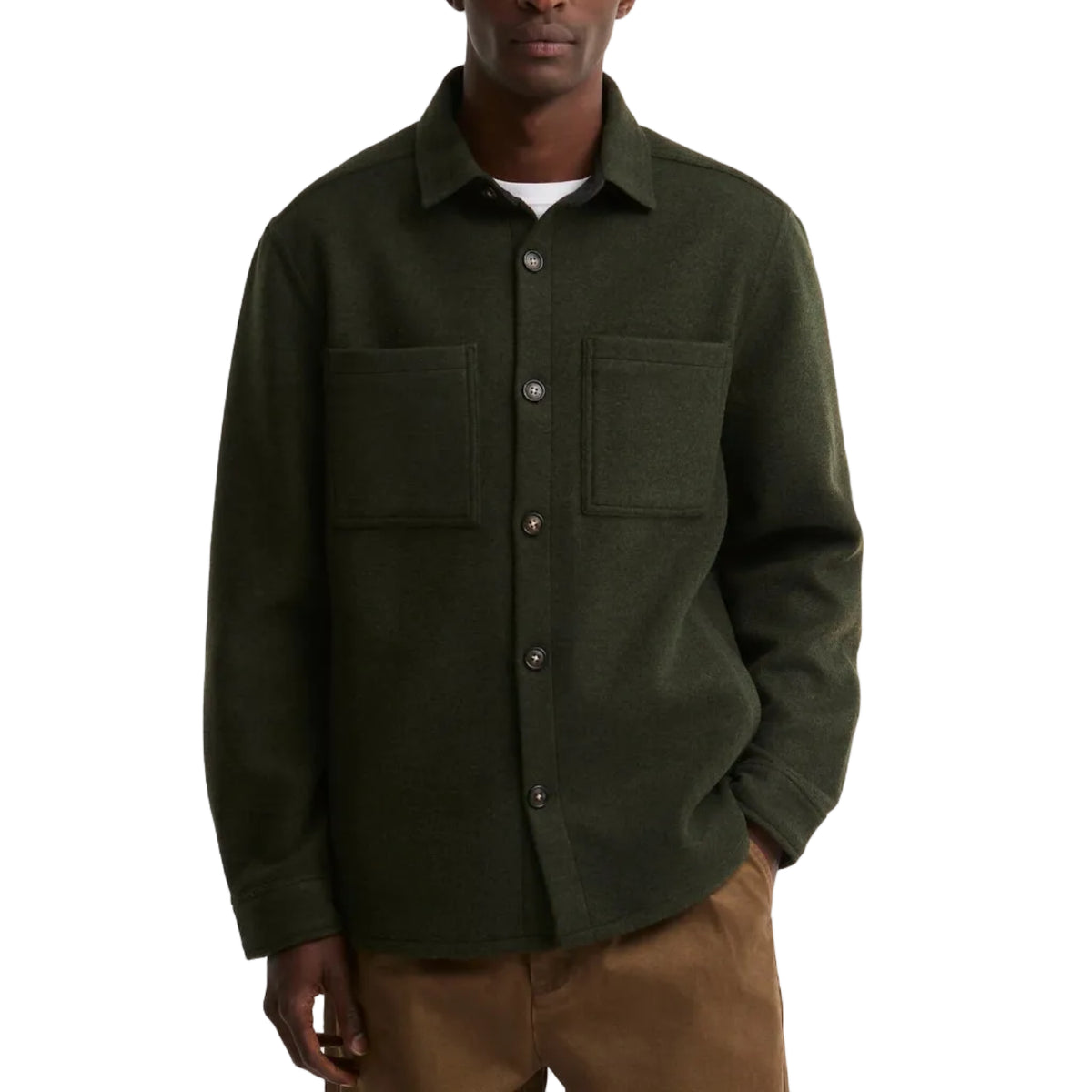 Overshirt misto lana Marltown leggermente aderente