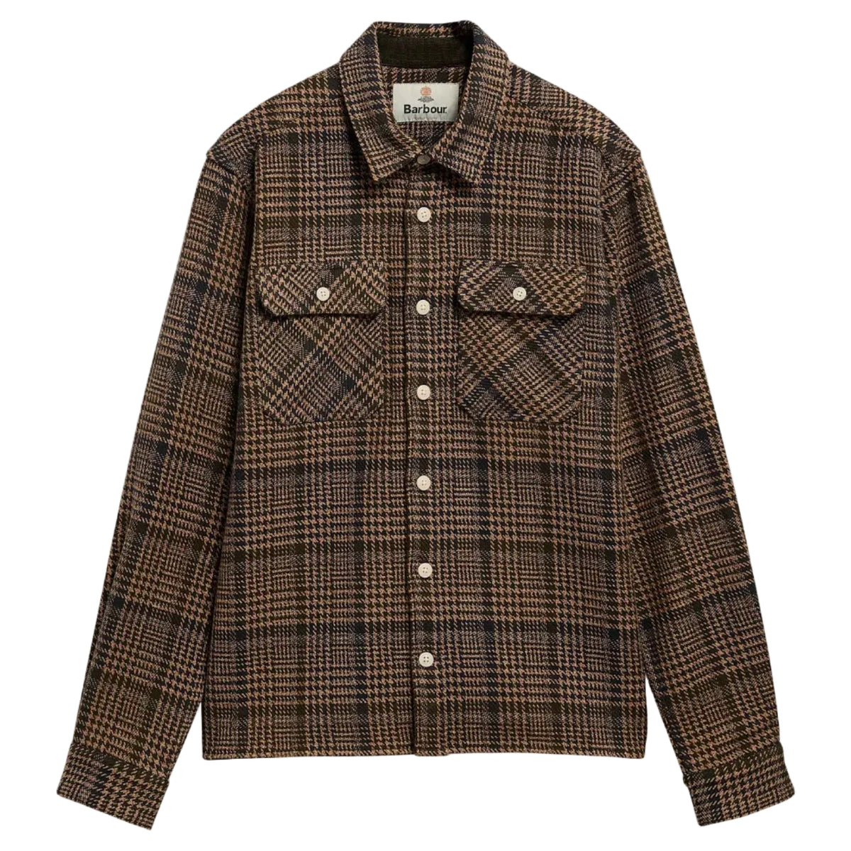 Camicia Millom dal taglio morbido con motivo pied-de-poule
