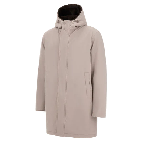 PARKA IN TWILL OPACO E LIGHT FAUX FUR
