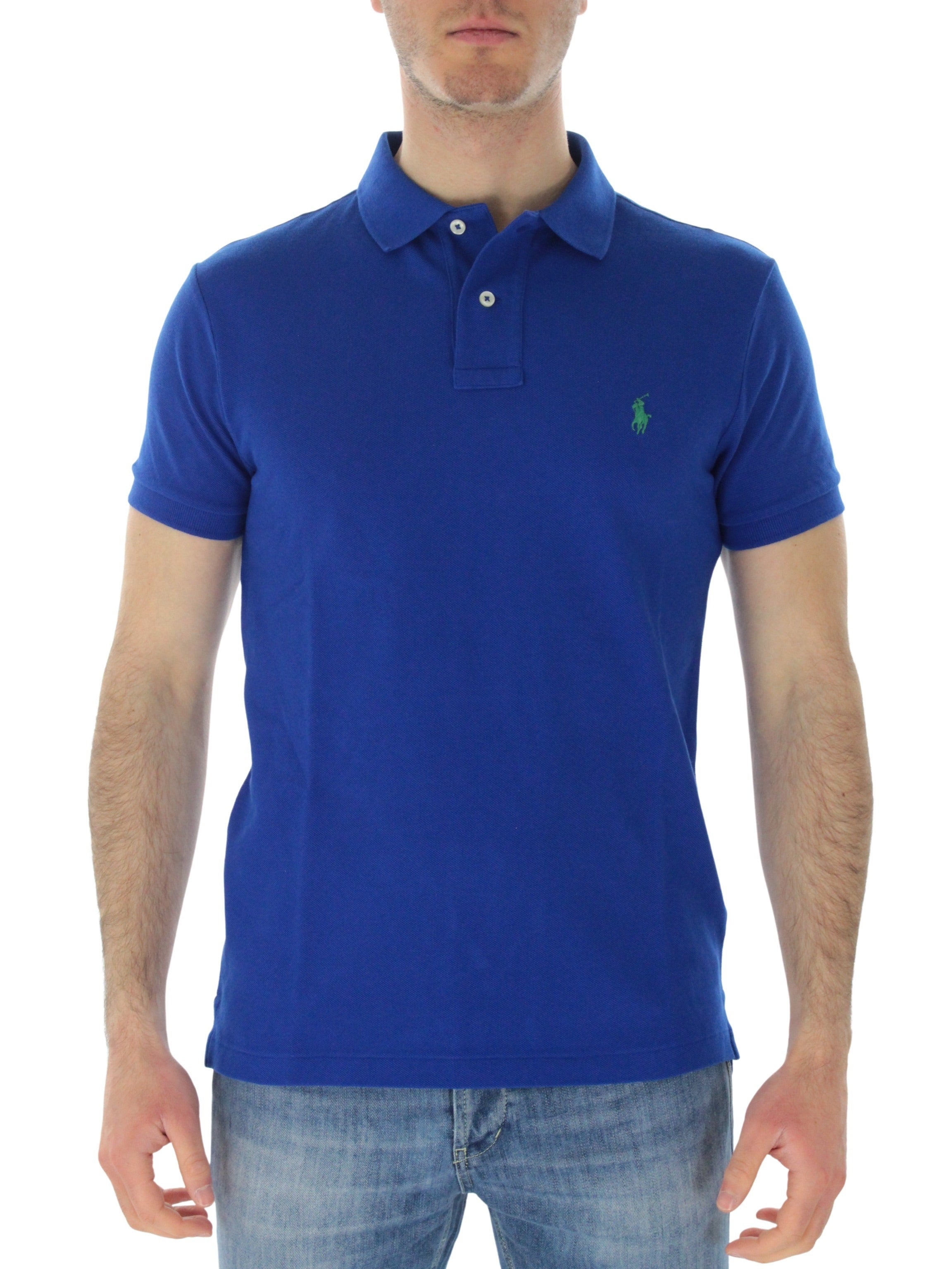 POLO RALPH LAUREN POLO SLIM FIT 710536856 AZZURRO