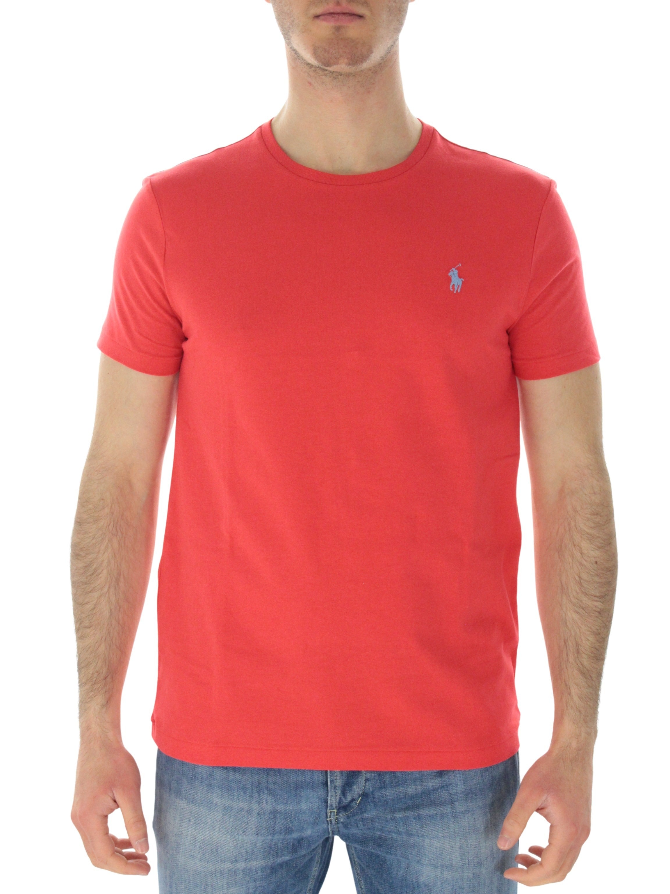 POLO RALPH LAUREN T-SHIRT CUSTOM SLIM FIT 7106714383 CORALLO