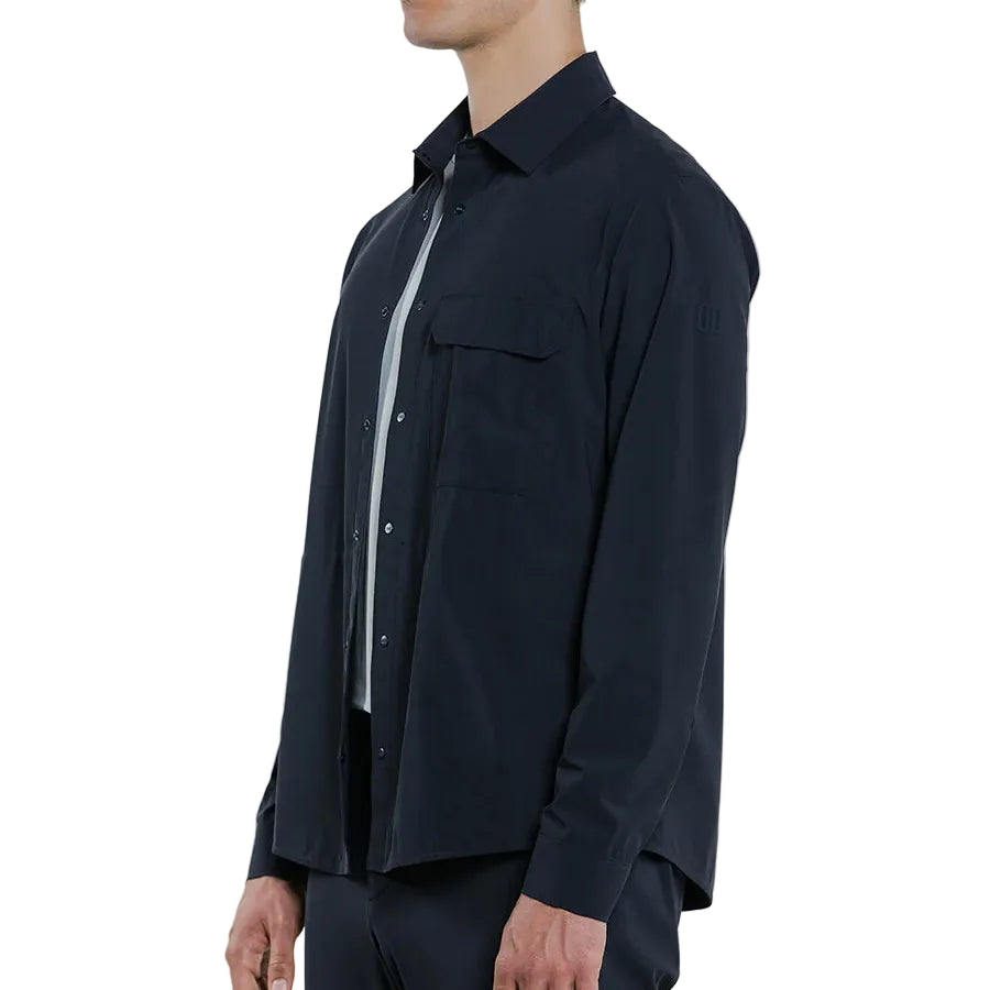 Giacca Camicia in Tessuto Tecnico Bi-Stretch