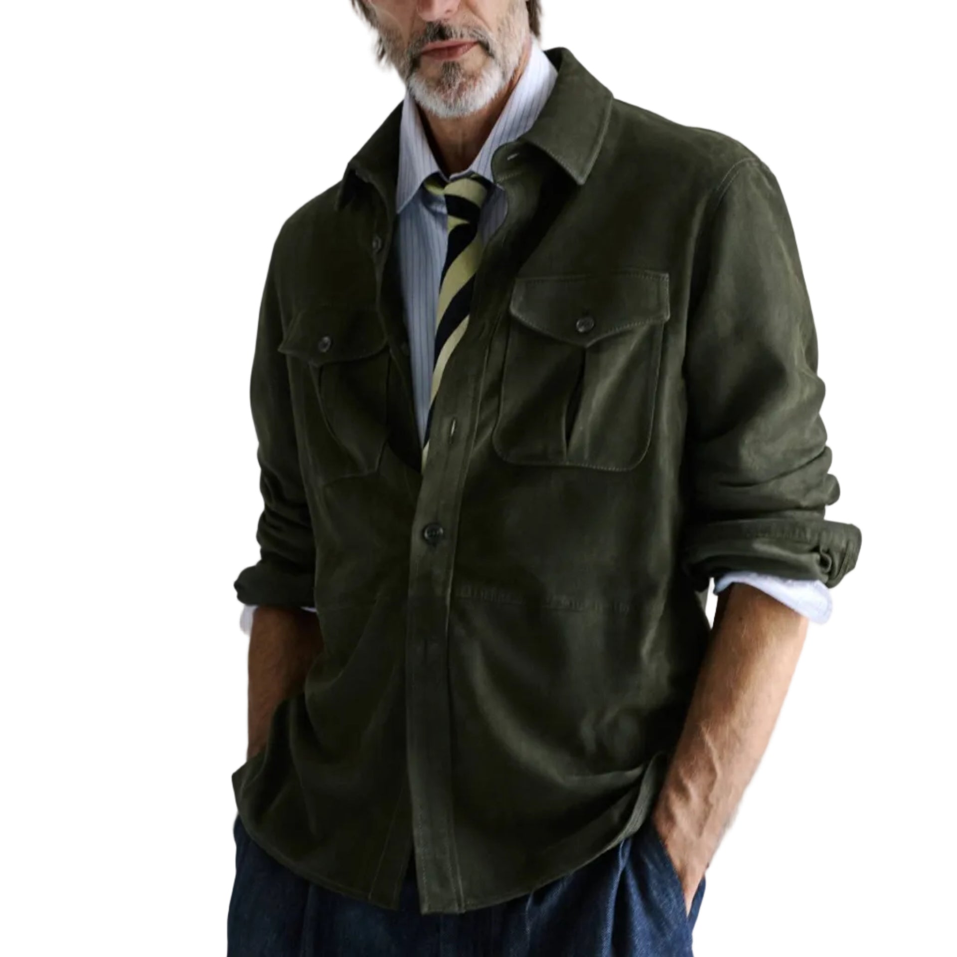 Overshirt in Suede Pasadena