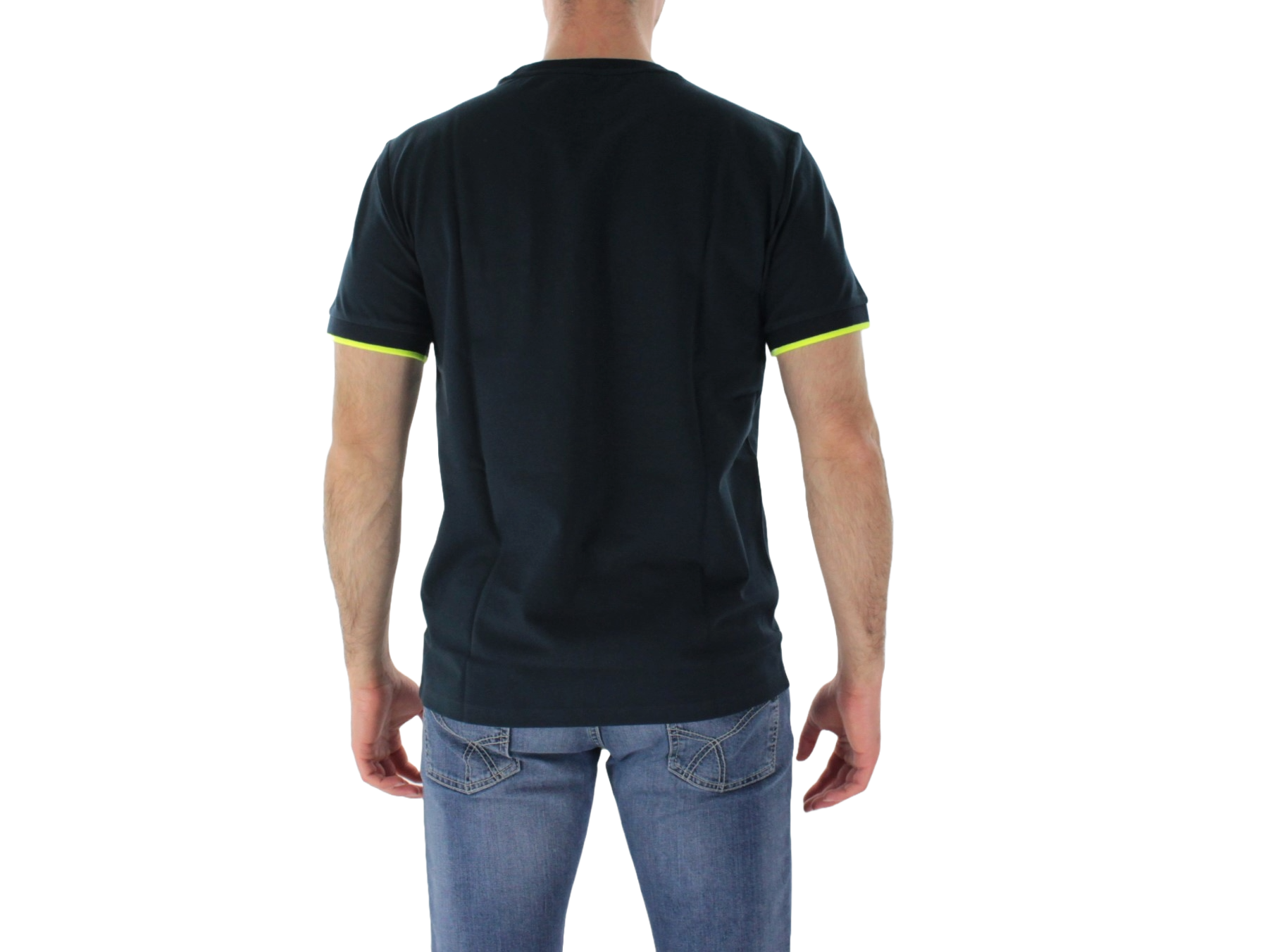 Sun68 t-shirt pe small stripes on cuffs