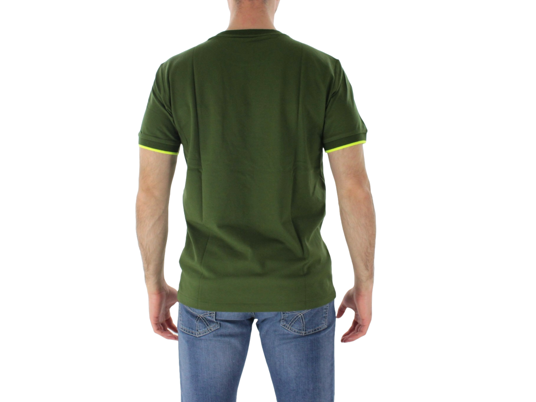 Sun68 t-shirt pe small stripes on cuffs