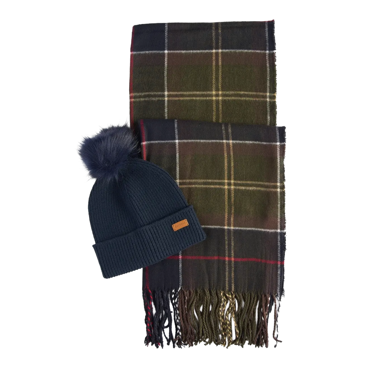 Barbour Set Regalo Berretto Dover e Sciarpa Hailes