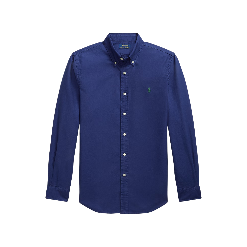 Polo Ralph Lauren Camicia Oxford in Tinta in Capo Custom Fit