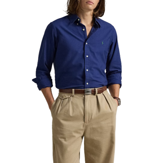 Polo Ralph Lauren Camicia Oxford in Tinta in Capo Custom Fit