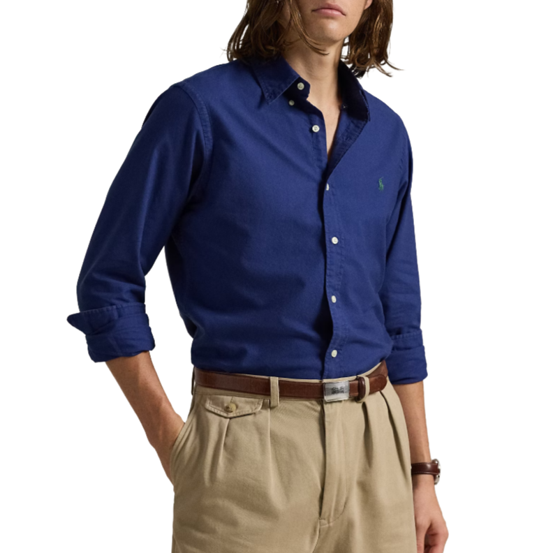Polo Ralph Lauren Camicia Oxford in Tinta in Capo Custom Fit