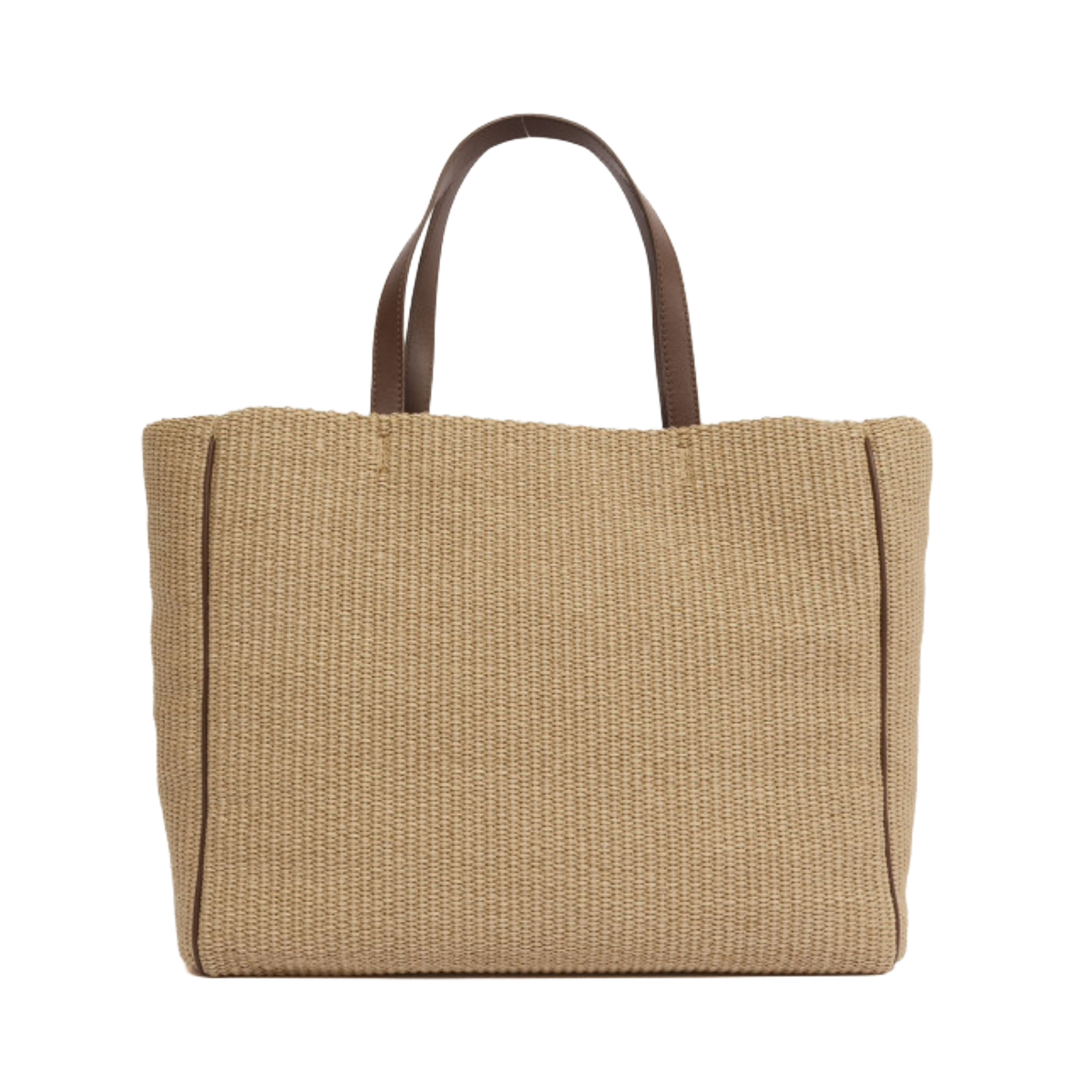 Borsa Her-O Shopper Zanzibar a spalla in tessuto e pelle