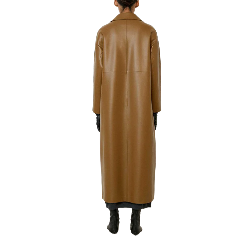 Meimeij Cappotto Lungo in Ecopelle