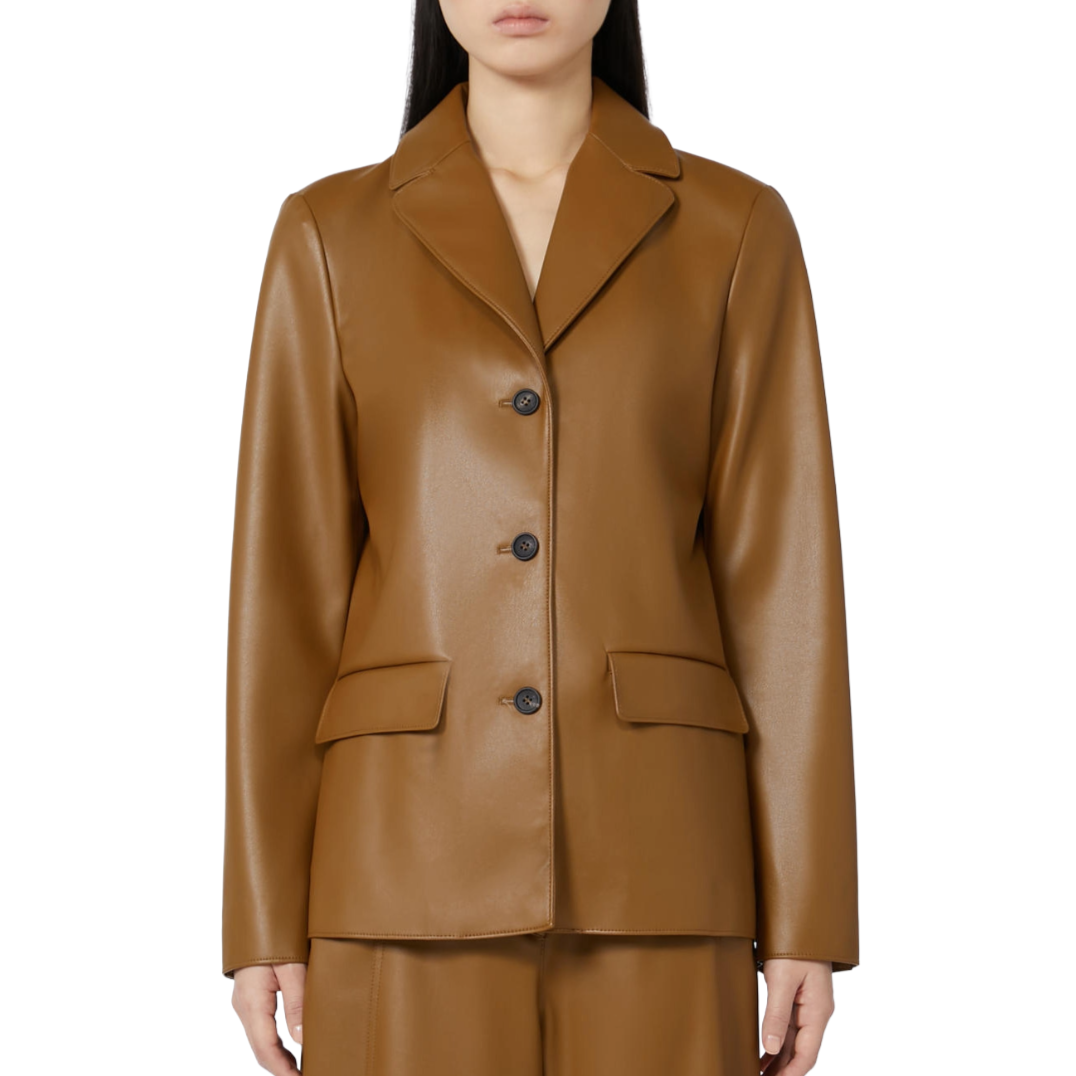 MM By Max Mara Giacca in Ecopelle Albatro