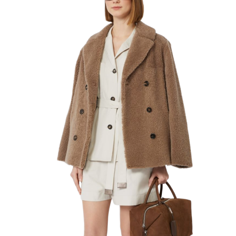 'S Max Mara Caban in Montone Curly Futura