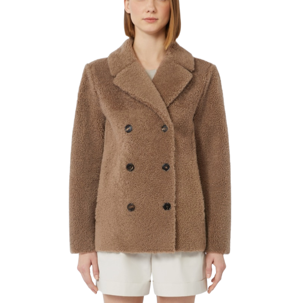 'S Max Mara Caban in Montone Curly Futura