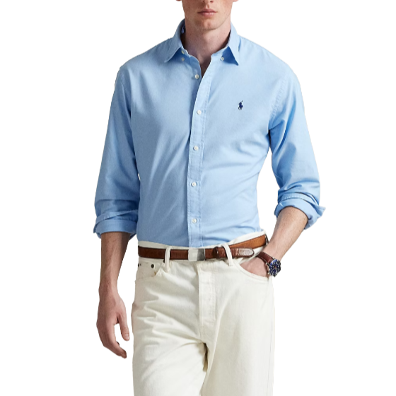 Polo Ralph Lauren Camicia Oxford in Tinta in Capo Custom Fit