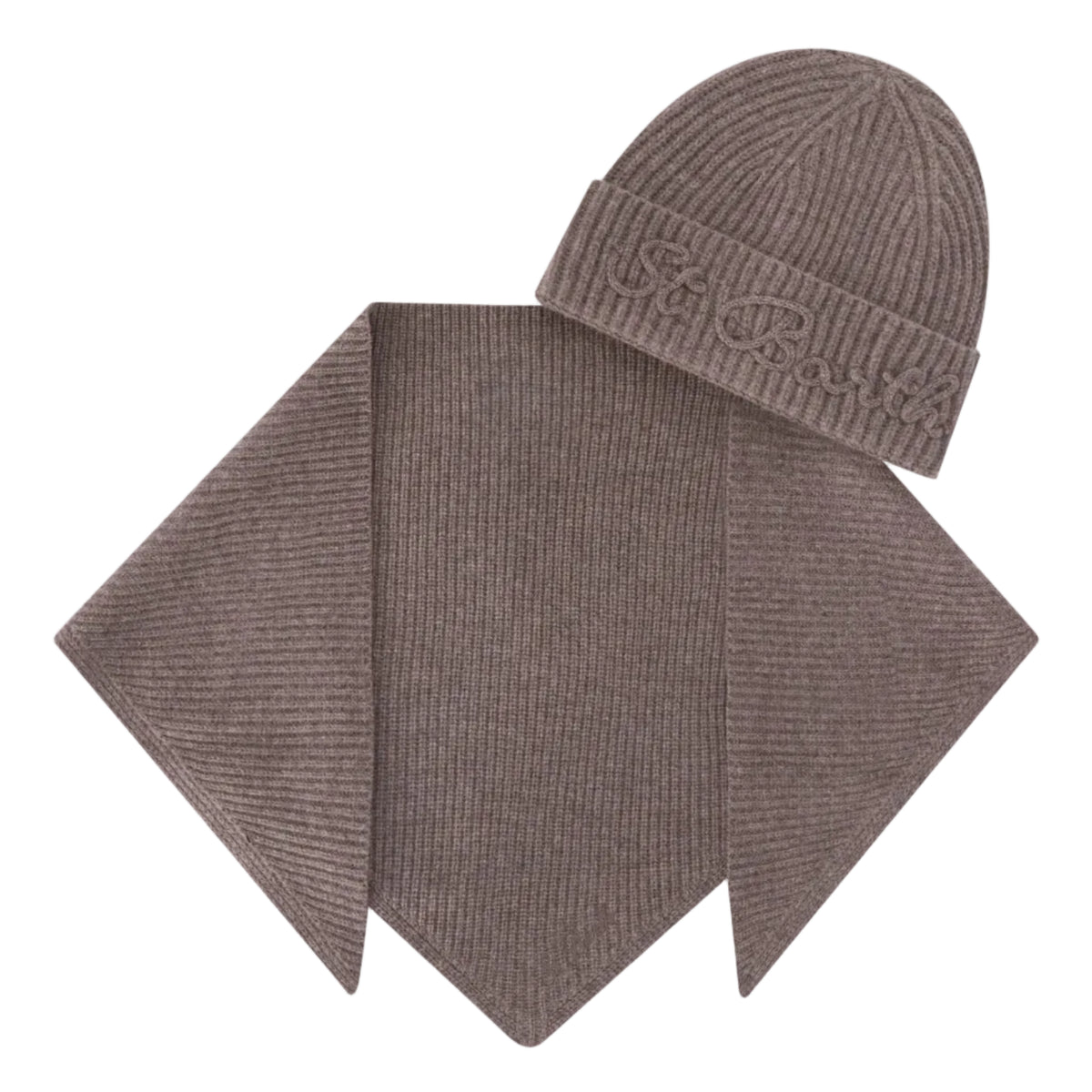 Set berretto e scaldacollo con cappuccio in lana