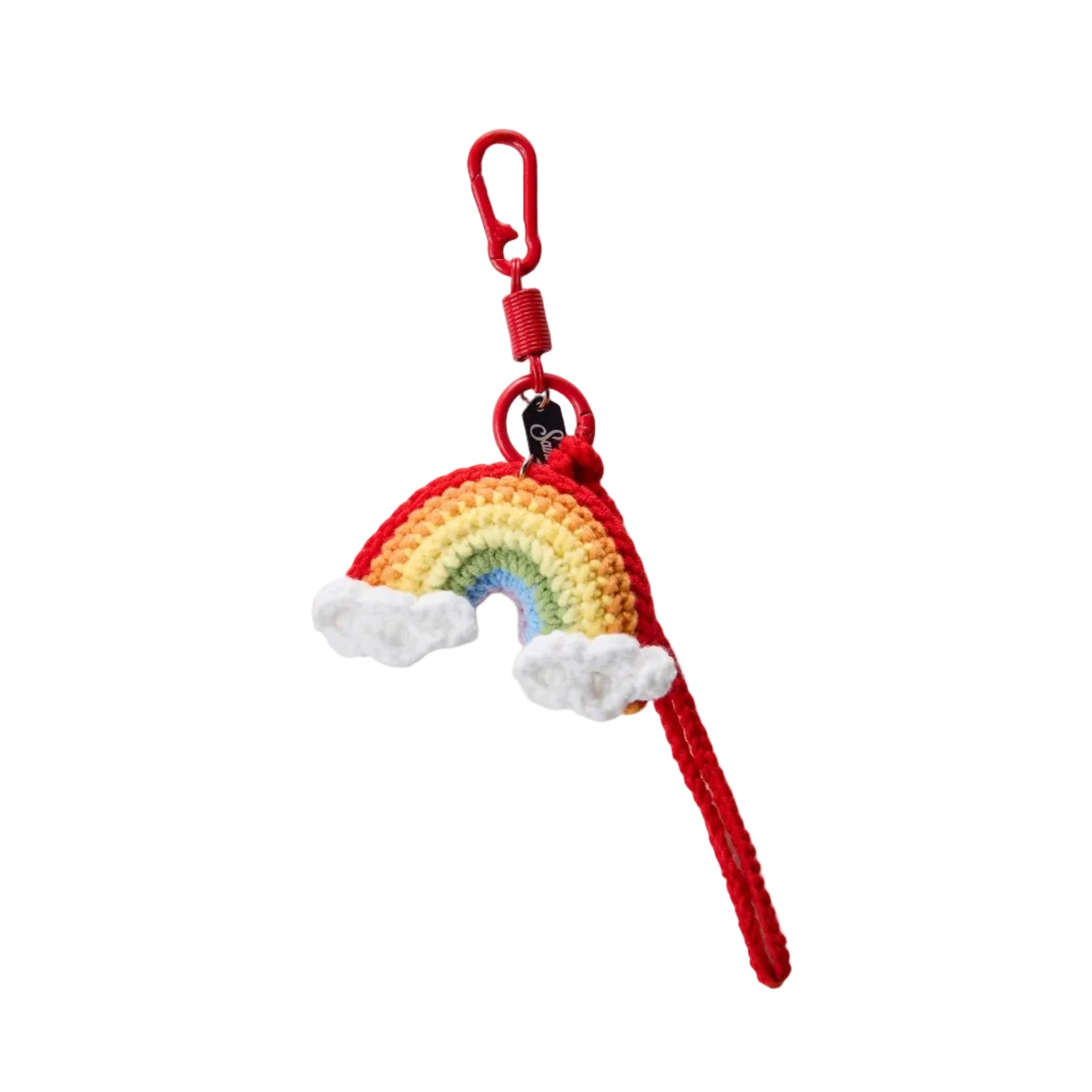 Funny charm da borsa con arcobaleno crochet