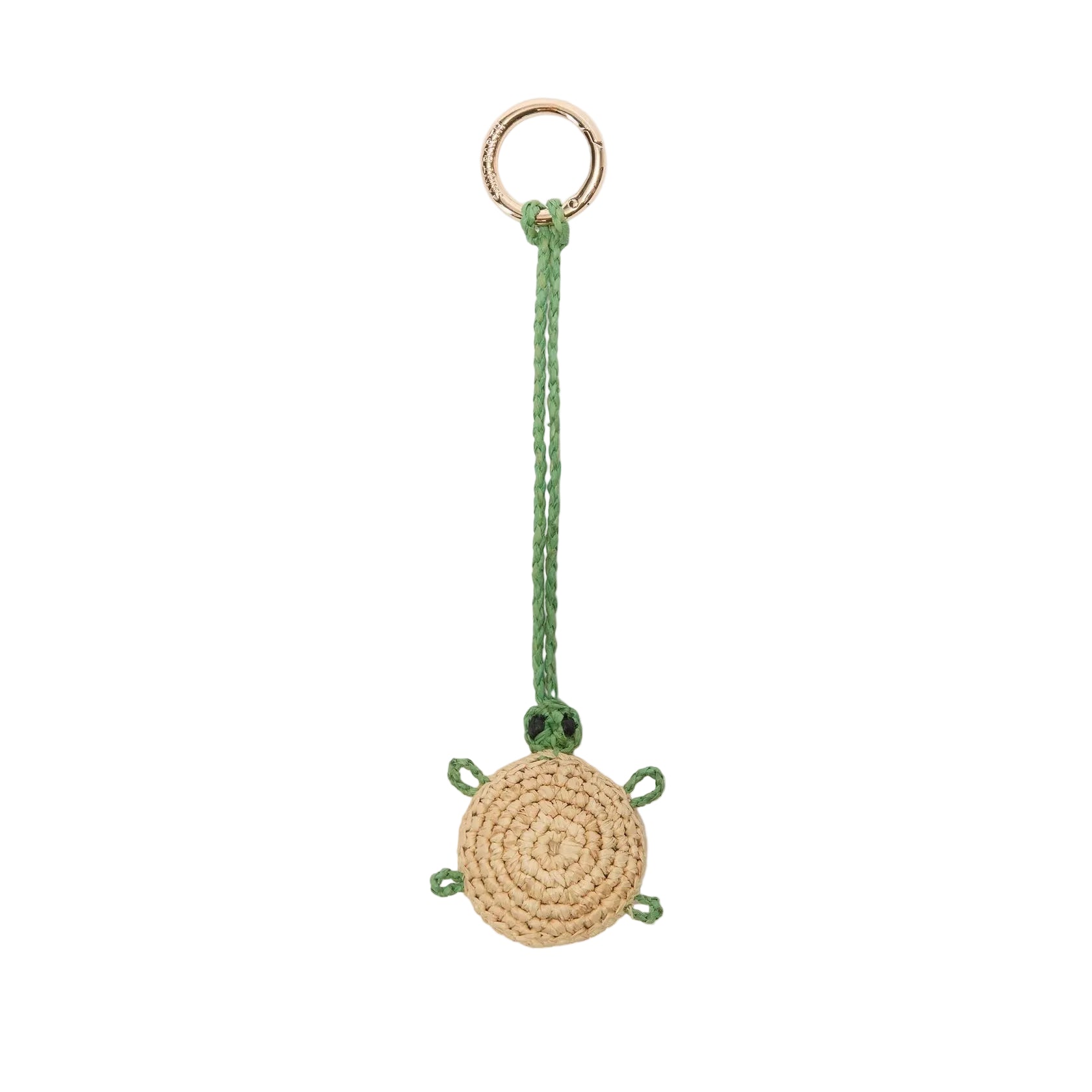 Charm da borsa a forma di tartaruga in rafia