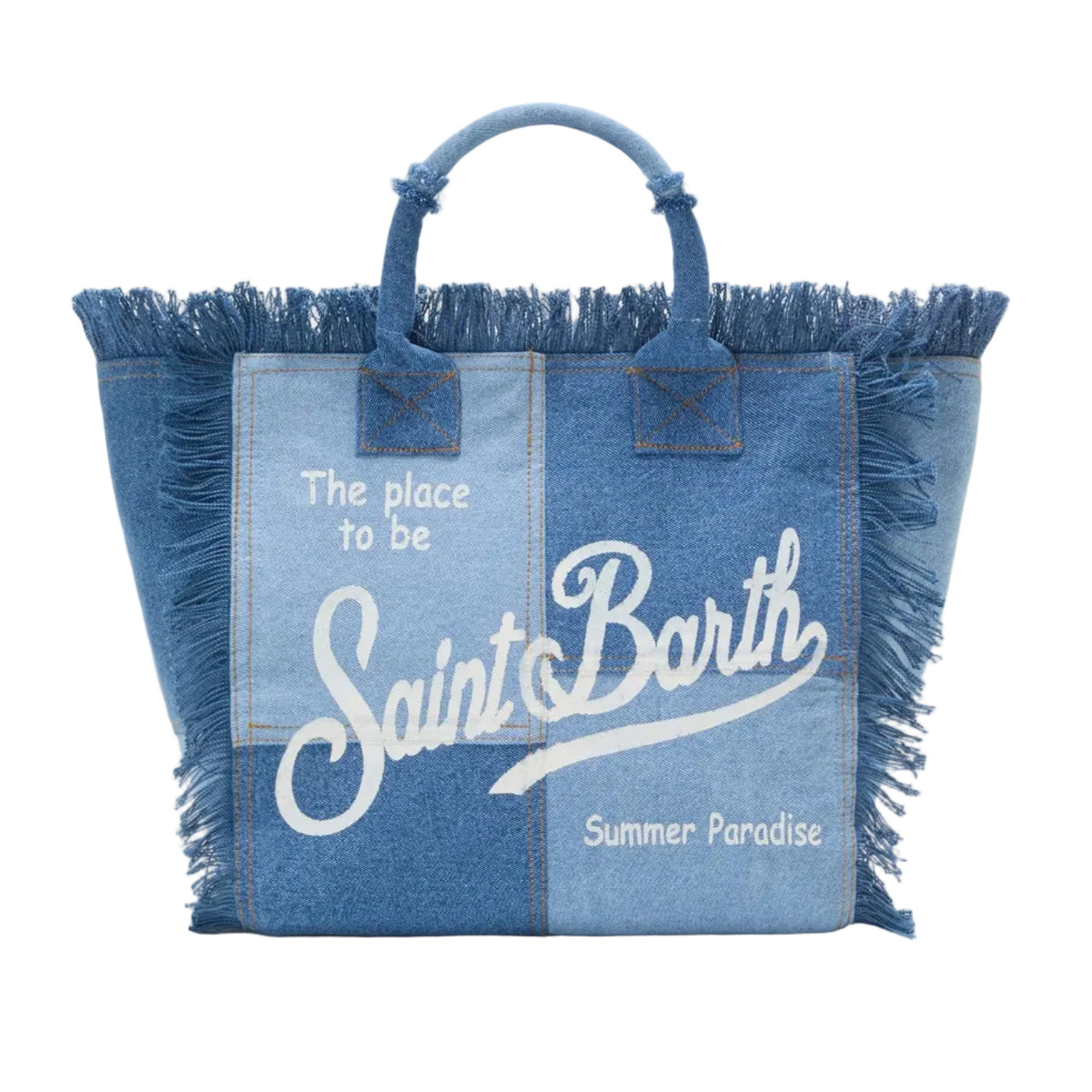 Borsa Vanity regular in denim patchwork