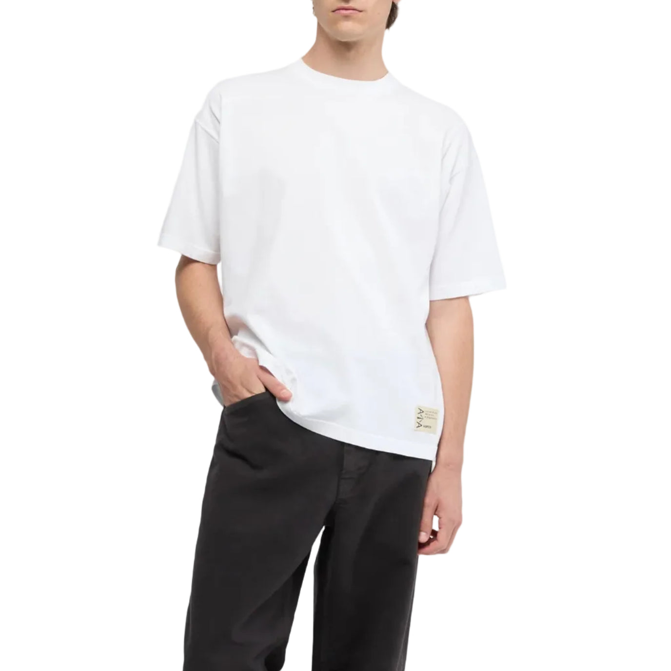 T-SHIRT GIROCOLLO IN JERSEY DI COTONE