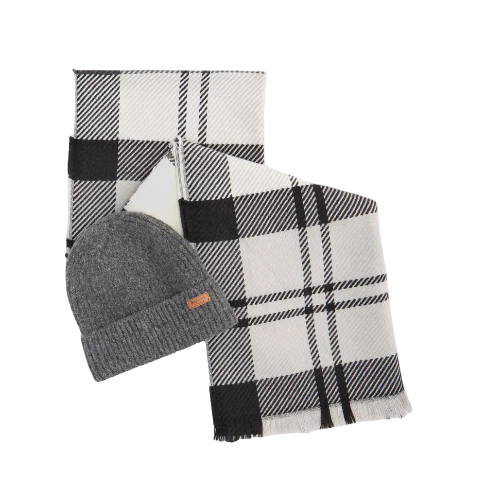 Barbour Set Regalo Berretto Pendle e Sciarpa Blair
