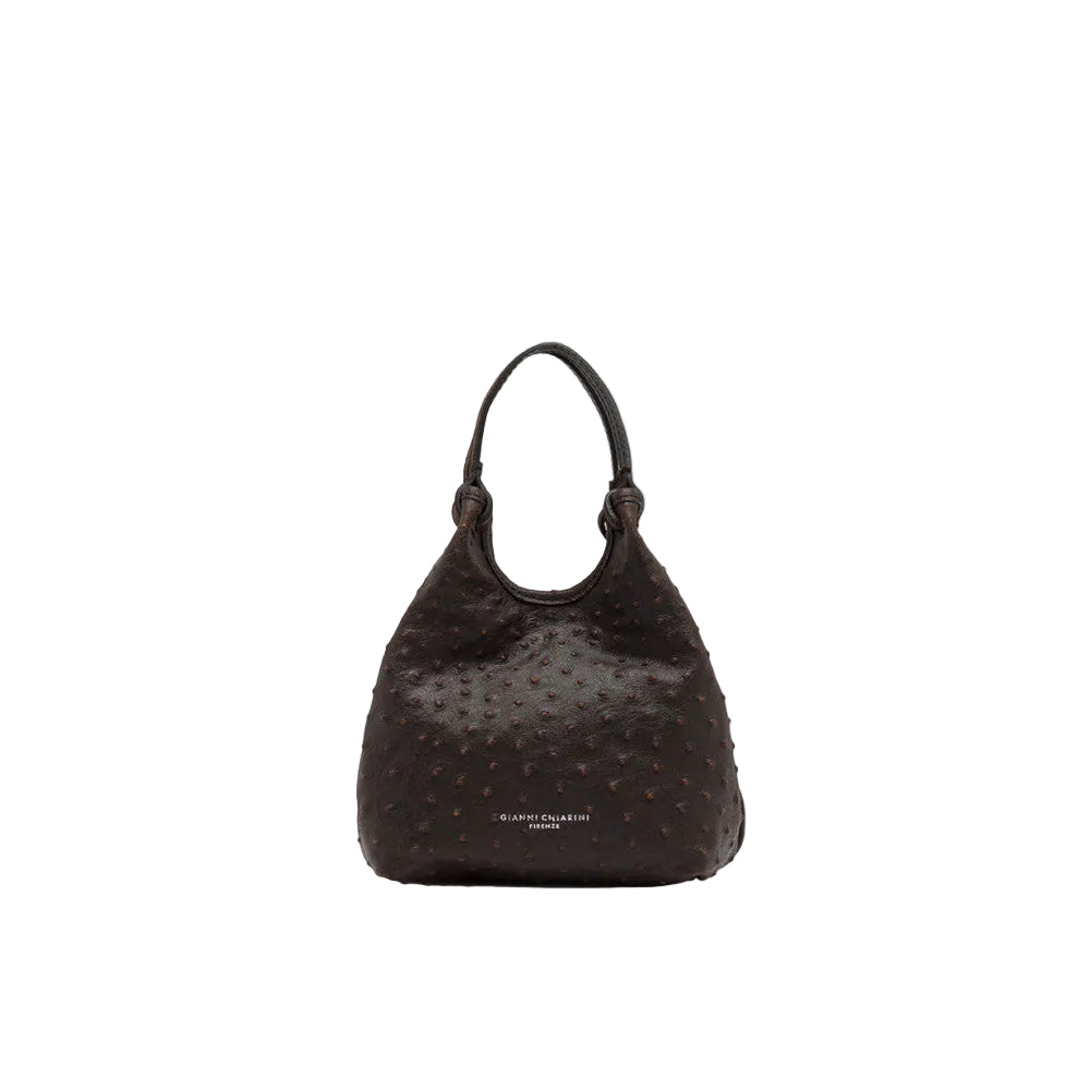 Borsa Dua in Pelle Stampata Struzzo