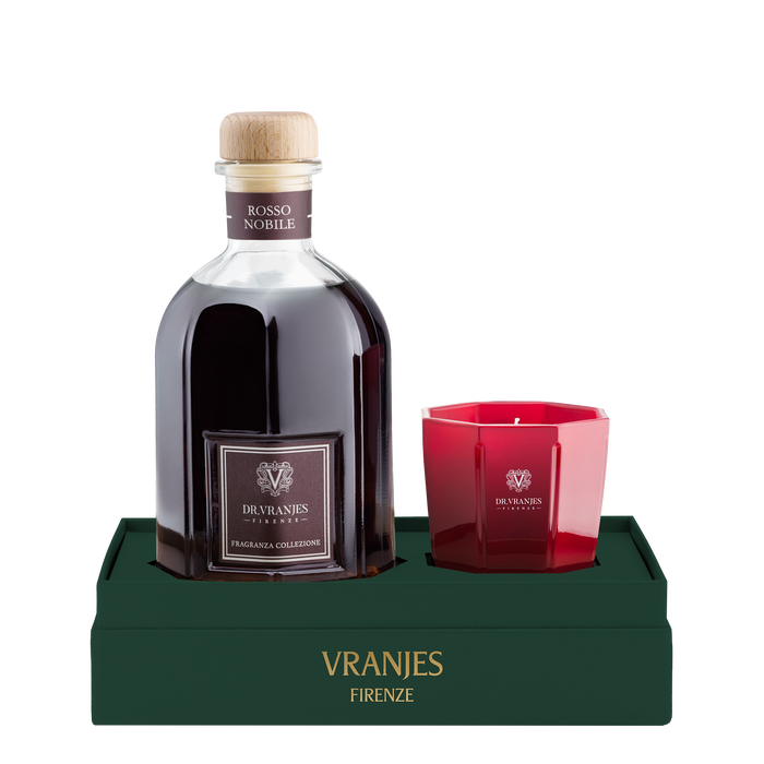 Gift Box Rosso Nobile 250 ml e Candela 80 g