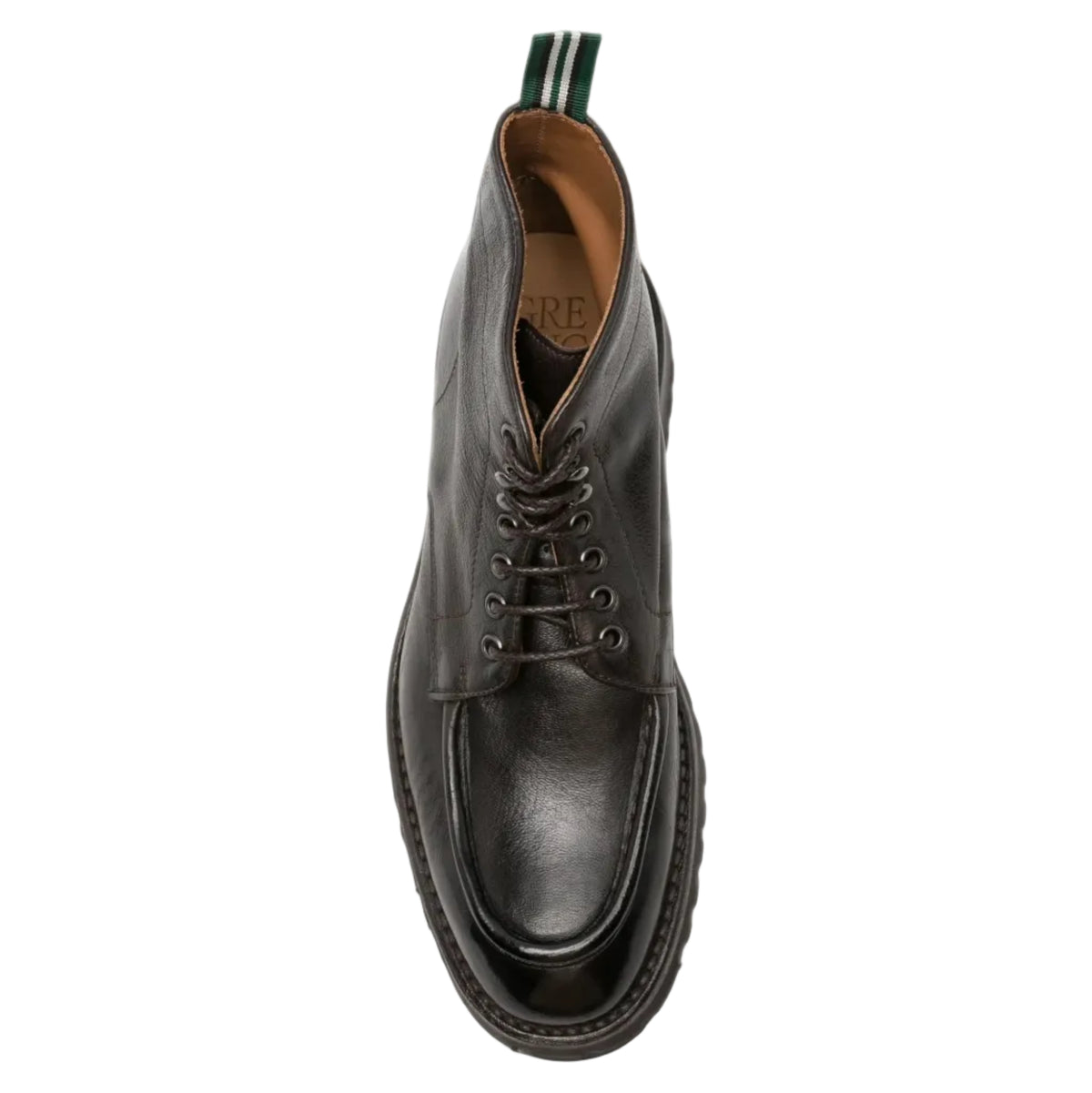 Stivaletti Stringati In Pelle