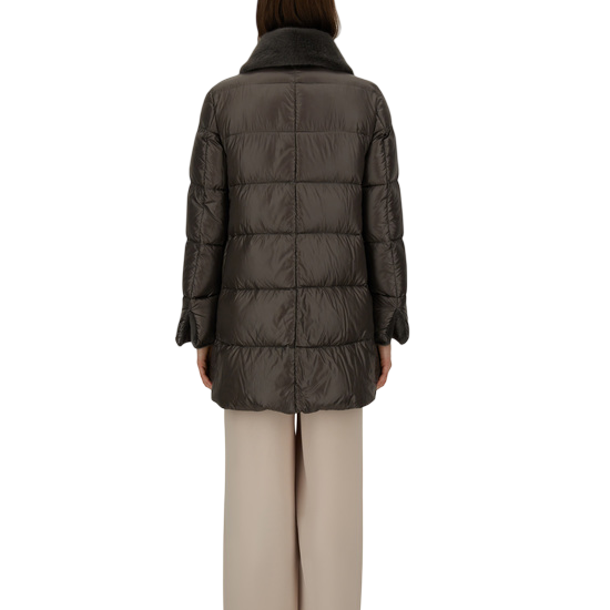 Herno Piumino Medio in Nylon Ultralight & Alternative Fur
