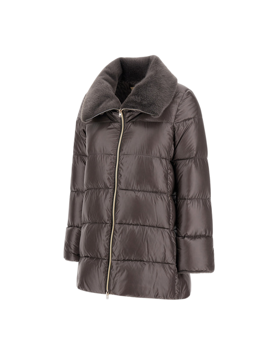 Herno Piumino Medio in Nylon Ultralight & Alternative Fur