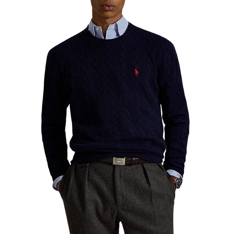 Polo Ralph Lauren Maglia Girocollo a Trecce