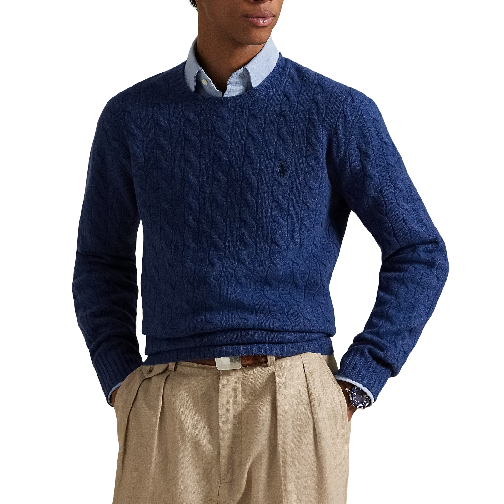 Polo Ralph Lauren Maglia Girocollo a Trecce