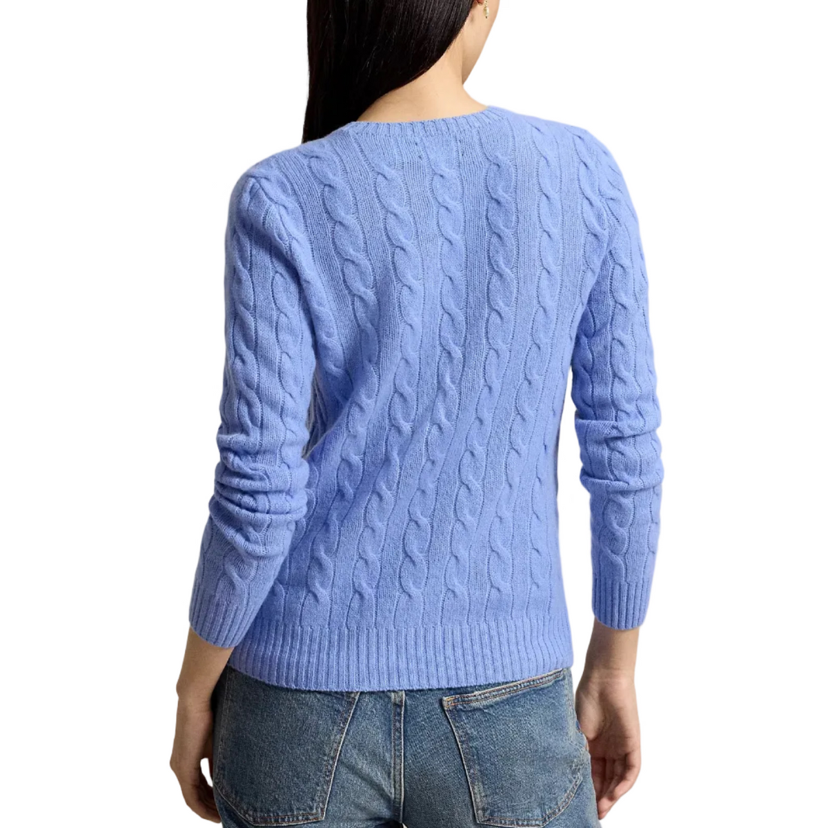 Girocollo in lana e cashmere a trecce
