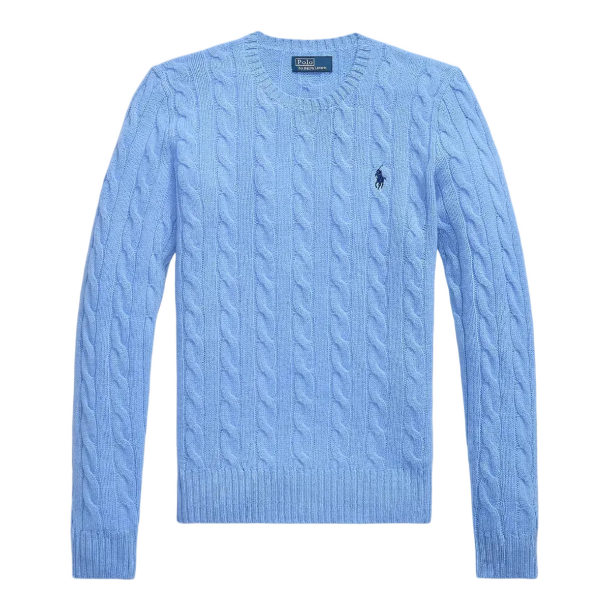 Girocollo in lana e cashmere a trecce
