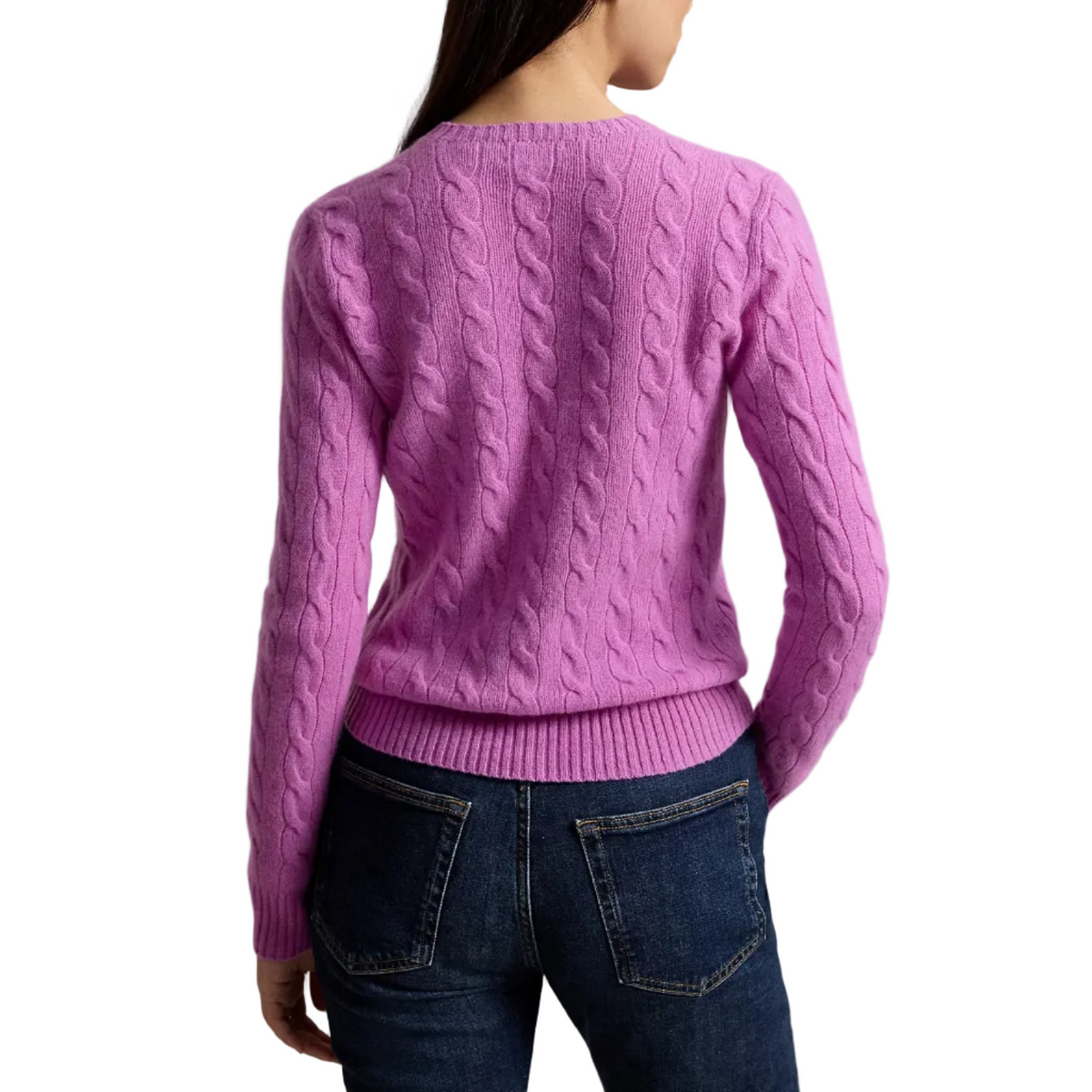 Girocollo in lana e cashmere a trecce