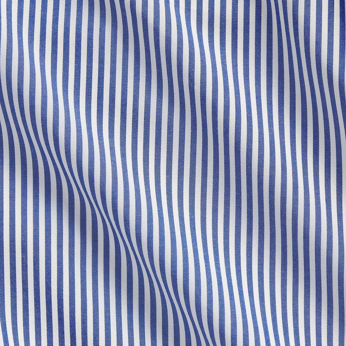 Camicia in popeline stretch a righe Custom Fit