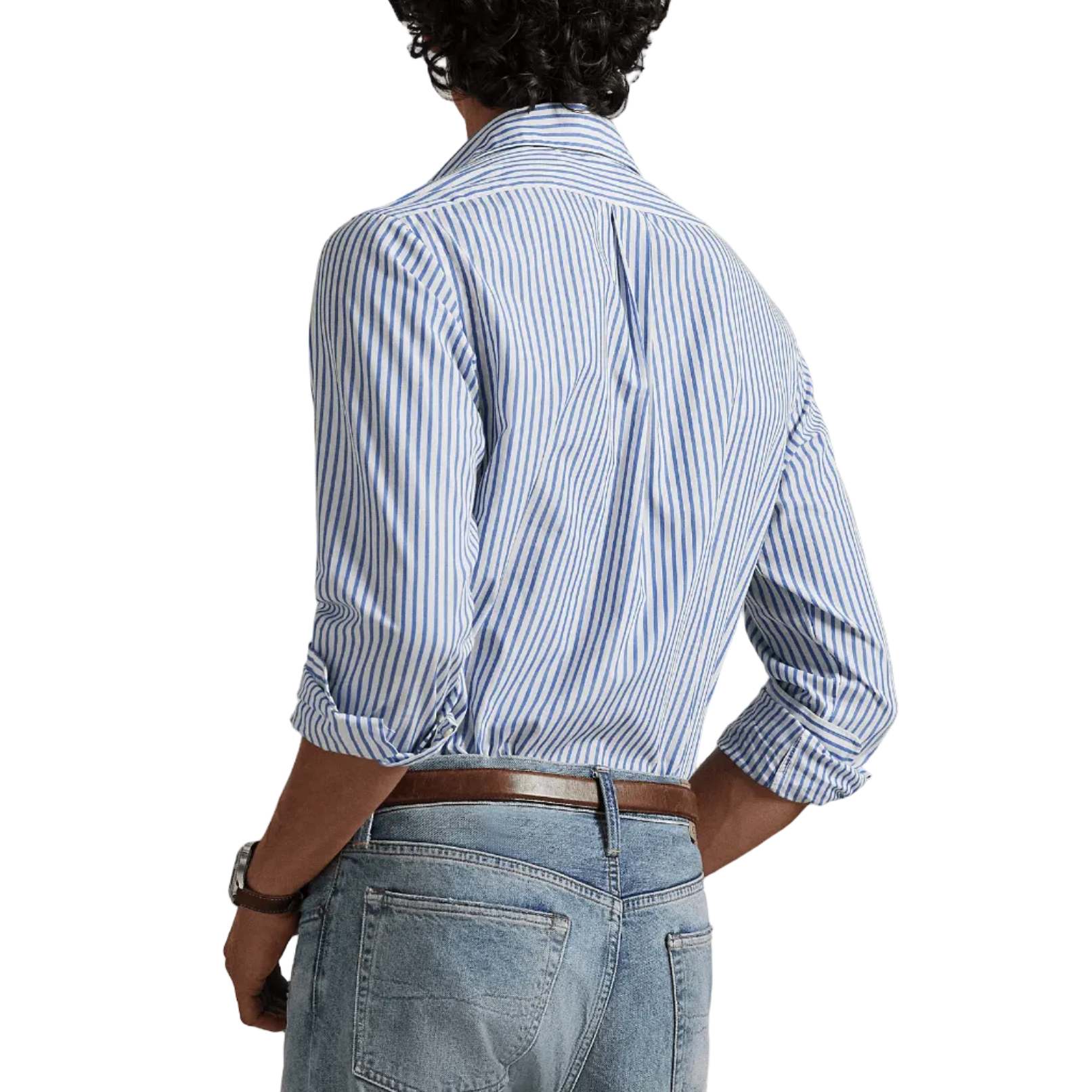 Camicia in Popeline a Righe Custom Fit