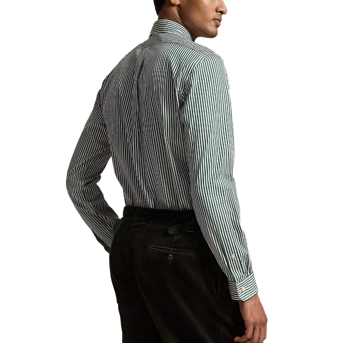 Camicia in popeline a righe Custom-Fit