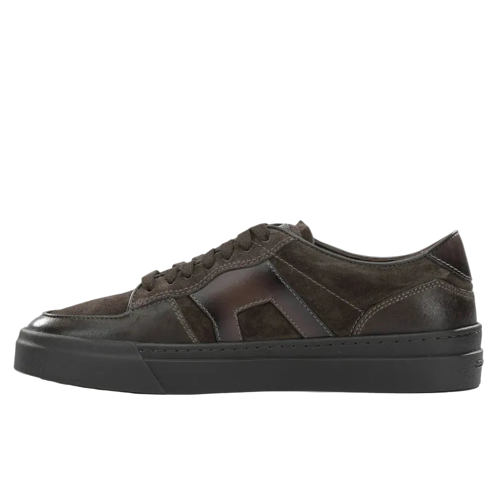 Sneakers Basse in Pelle e Suede