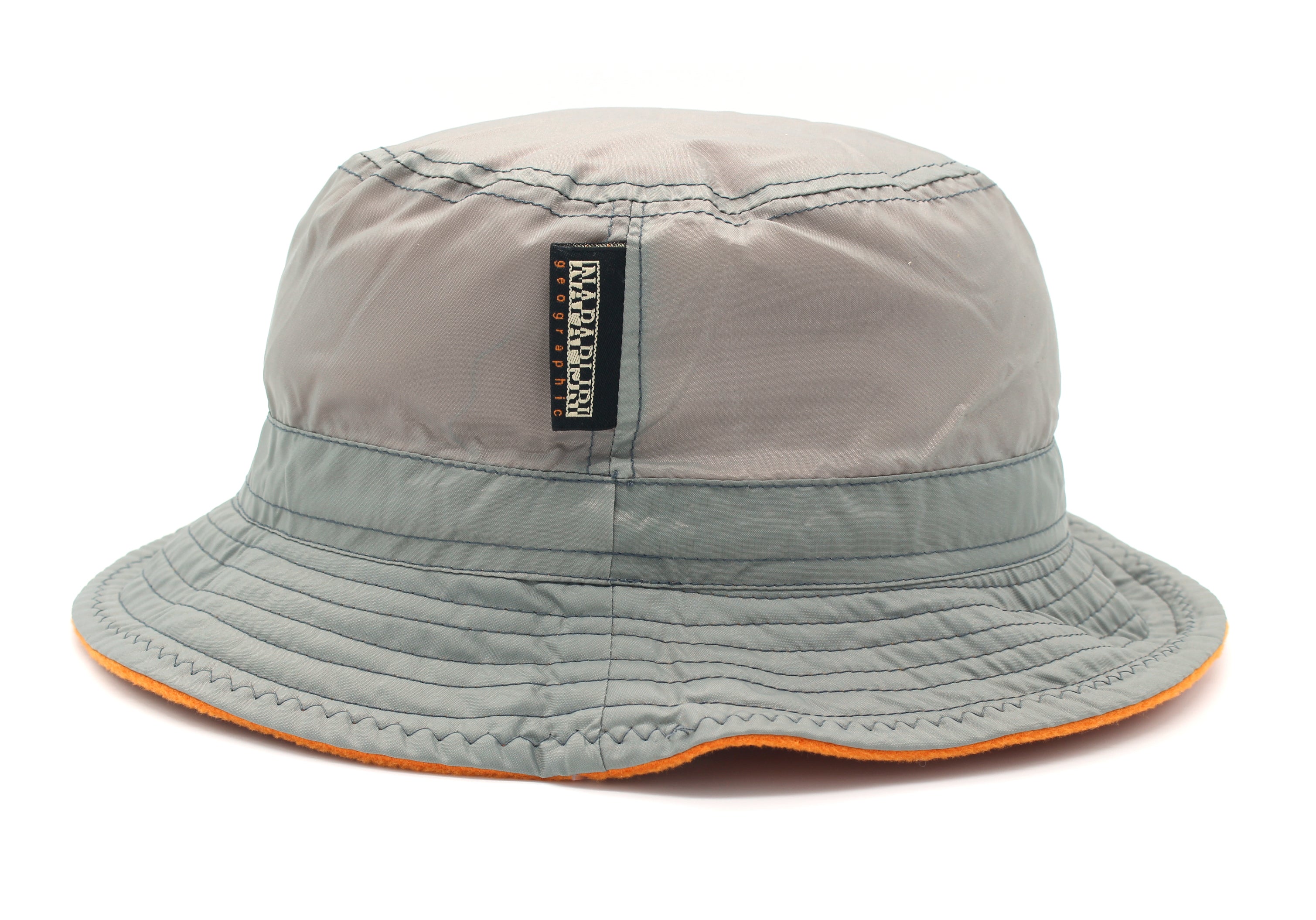 NAPAPIJRI CAPPELLO CLOCHE DOUBLE FACE GRIGIO-ARANCIONE