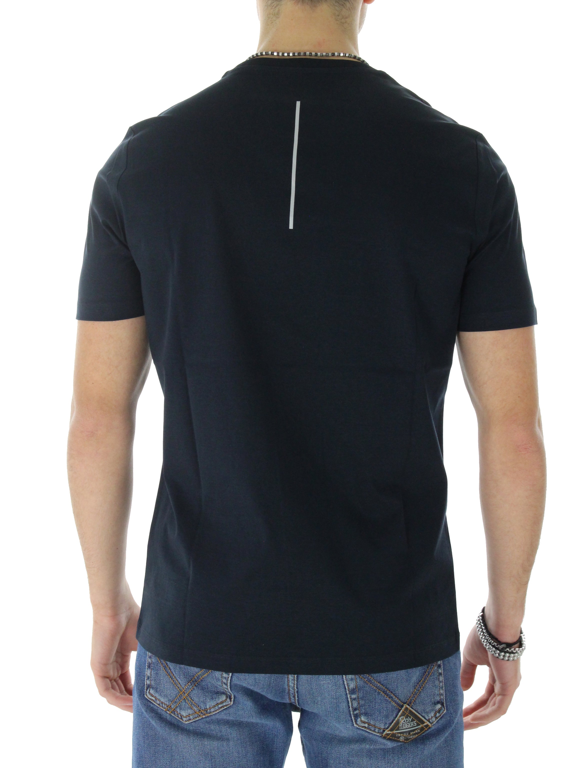 PEOPLE OF SHIBUYA T-SHIRT LOGO SHIKO PM444M BLU NAVY