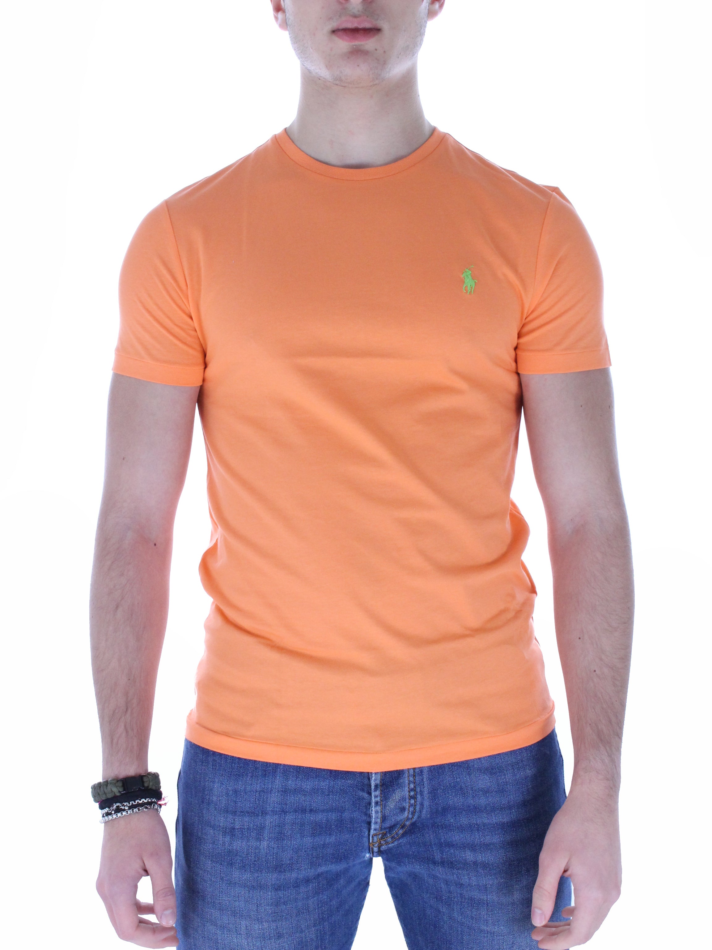 Custom Slim Fit 710671438 orange t-shirt