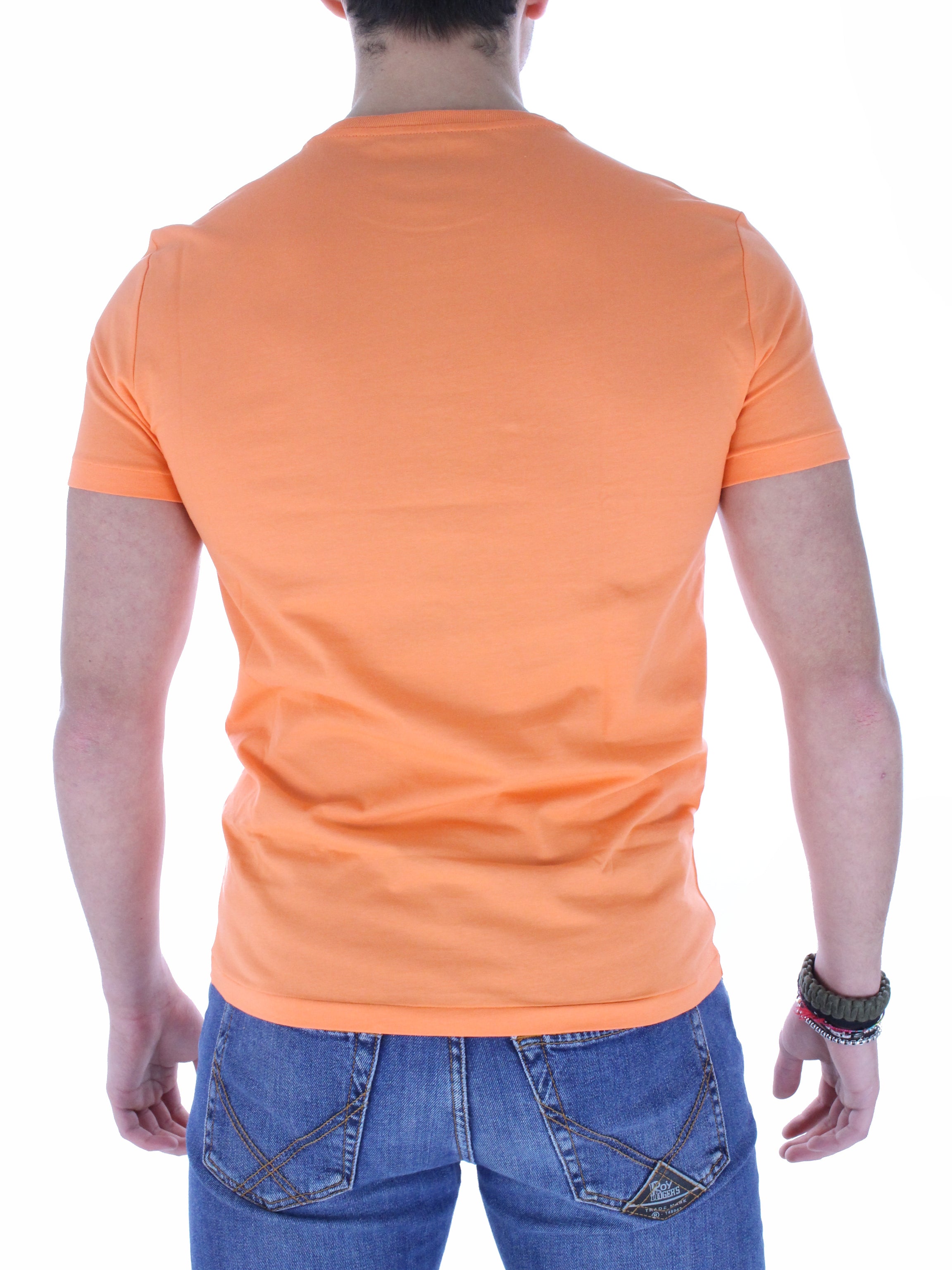 Custom Slim Fit 710671438 orange t-shirt