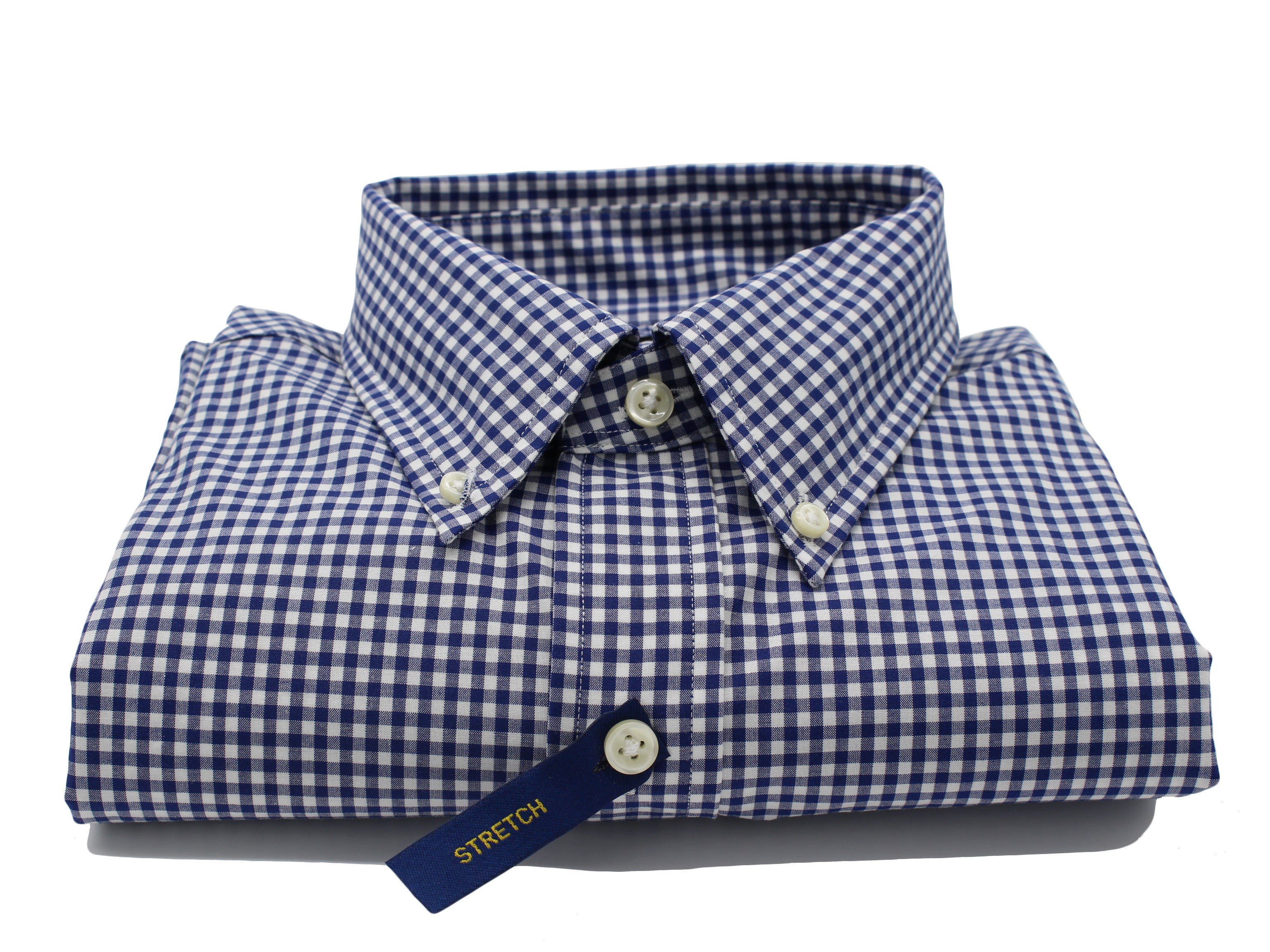 Custom Fit checkered shirt 710865770004 White-Blu