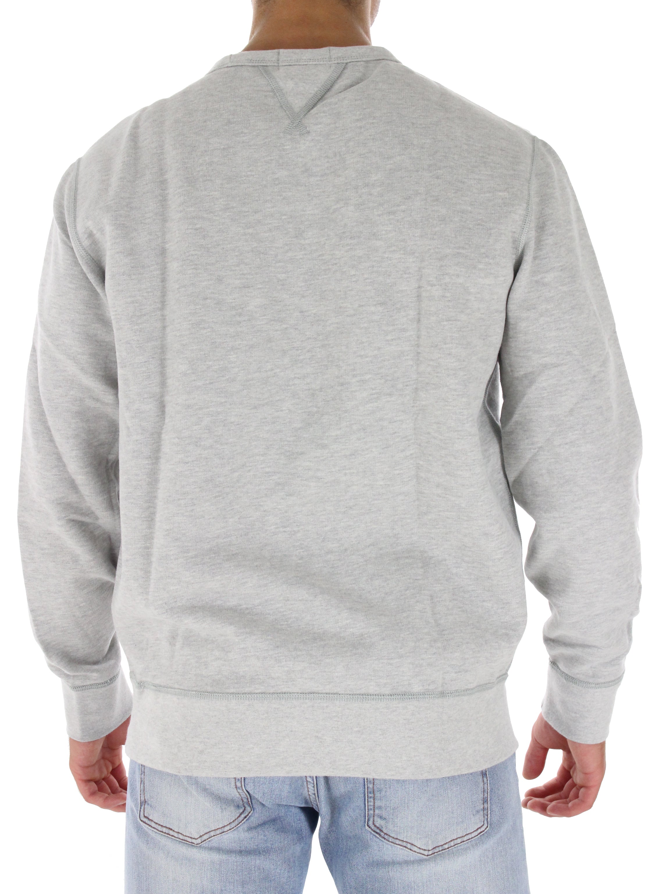 POLO RALPH LAUREN FELPA CUSTOM FIT 710766772 GRIGIO CHIARO
